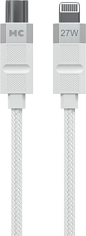 MORE CHOICE (4620202555045) K87ia USB 3.0A PD 27W для Lightning ng 8-pin Type-C - 1м , белый Кабель