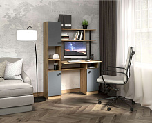 БИТЕЛ СТОЛ СК 7 Дуб золотой Крафт/Серый Графит (2 пак.) Компьютерный стол