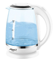 ATLANTA ATH-2471 white (2л. стекло) Чайник
