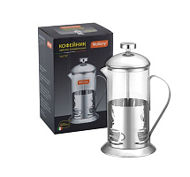 MALLONY Чайник/кофейник (кофе-пресс) NERO 600 мл из боросиликатного стекла, цвет ? черный (950066) Чайники заварочные