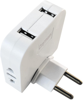 СПУТНИК SRP204USB 10А 2 гнезда-розетки + 2 USB Разветвитеь