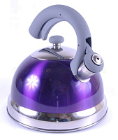 TIMA Чайник 2,5л., (фиол. с серой ручкой), капс.дно, силикон.ручка K-24 Чайник (фиол. с серой ручкой), капс.дно, силикон.ручка TIMA Чайник 2,5л., (фио