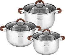 KELLI KL-4236 6 предметов коричневый Набор кастрюль KELLI KL-4236 6 предметов коричневый