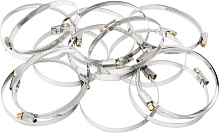 СИБРТЕХ Хомуты нержавеющая сталь, Стандартное болтовое крепление 80-100 мм, 25 штук в упаковке, ширина 9 мм 47587