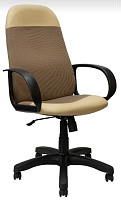 ЯРКРЕСЛА Кр33 ТГ ПЛАСТ С12(ткань бежевая+коричневая)/ЭКО2(экокожа слоновая кость) Кресло компьютерное