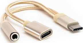АТОМ (31041) USB Type-C-3,5 Jack/USB Type-C , золотой