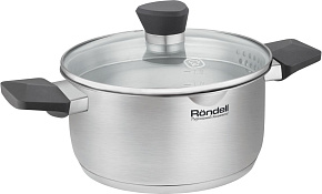 RONDELL Strike Grey Ultra RDS-1948 2.8л Кастрюля RONDELL Strike Grey Ultra RDS-1948 2.8л. d=20см (с крышкой) стальной