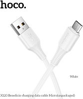 HOCO (6942007658898) X120m для micro USB , 1 м, White Кабель