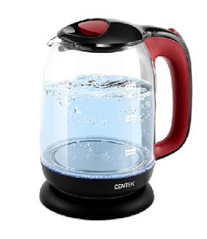 CENTEK CT-0034 Black стекло Чайник электрический