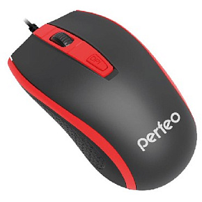 PERFEO (PF-383-OP-B/RD) PF-4928, черный/красный Мышь проводная оптическая