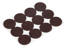 РЫЖИЙ КОТ Накладки-протекторы для мебели самоклеящиеся 12шт 28мм, коричневый (105204) Накладки-протекторы