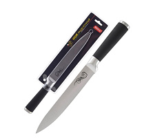 MALLONY Нож с прорезиненной рукояткой MAL-02RS разделочный, 20 см (985362) Нож