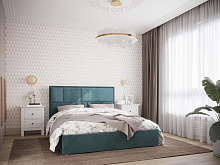 НК-МЕБЕЛЬ MADISON new кровать 1600х2000 Велюр Бирюзовый 72305908 (2 кор.) Кровать интерьерная