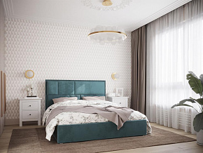 НК-МЕБЕЛЬ MADISON new кровать 1600х2000 Велюр Бирюзовый 72305908 (2 кор.) Кровать интерьерная