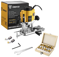 DEKO DKR1600E+набор фрез RBS12 (12 предметов) 063-4221 Фрезер DEKO DKR1600E+набор фрез RBS12 (12 предметов) 063-4221
