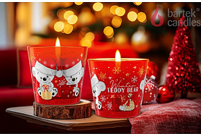 BARTEK Зимний Плюшевый мишка (Winter Teddy Bear) 115гр в стакане Свеча