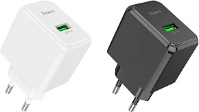 HOCO (6942007603683) CS12A 1USB 3.0A QC3.0 18W Black СЗУ