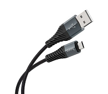 HOCO (6931474710543) X38 USB (m)-microUSB (m) 1.0м - черный Дата-кабель microUSB HOCO (6931474710543) X38 USB (m)-microUSB (m) 1.0м - черный