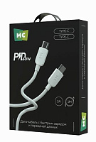 MORE CHOICE (4620202554710) K85aa USB 3.0A PD 60W для Type-C Type-C - 1 м , белый Кабель MORE CHOICE (4620202554710) K85aa USB 3.0A PD 60W для Type-C 