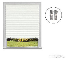 РЫЖИЙ КОТ Самоклеящиеся шторы-плиссе Skandi, размер 60х180см, цвет белый 105044 Самоклеящиеся шторы-плиссе