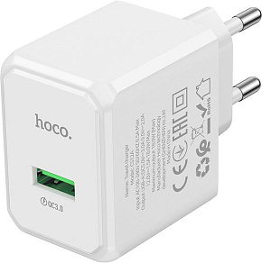 HOCO (6942007603690) CS12A 1USB 3.0A QC3.0 18W White СЗУ