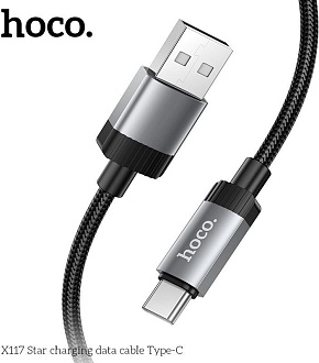 HOCO (6942007652568) X117a ,для Type-C, 1 м, Black Кабель