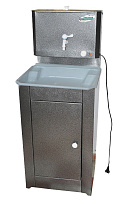 ЧИСТЮЛЯ (бак полимерное покр. с ЭВН+мойка пластм.) серебро Умывальник