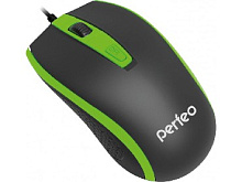 PERFEO (PF-4929) PROFIL PF-383-OP-B/GN . черный/зеленый мышь проводная оптическая