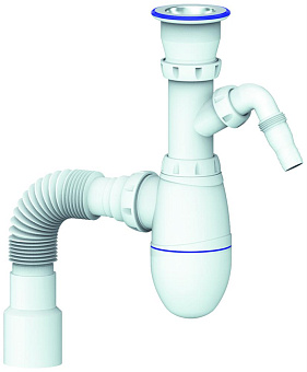 UNICORN В320V - сифон для мойки с прикручивающимся выпуском Сантехническая арматура