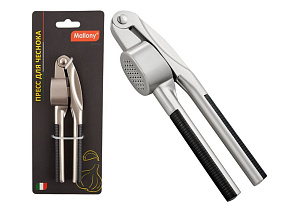 MALLONY Пресс для чеснока ELETTO, сплав цинка никелированный,ABS пластик (ручка) (004189) Пресс для чеснока