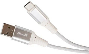 ELTRONIC USB кабель для USB Type-C 1.0м ( 1-33) 3A/60W TPE оплетка (белый) в пакете