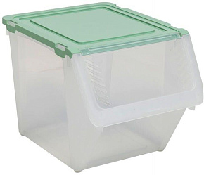 VIOLET Контейнер для овощей 14,5л (прозрачный/нефрит) 461446