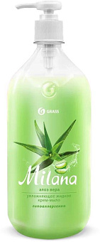 GRASS 126601 Milana алоэ вера с дозатором (флакон 1000мл) Жидкое мыло GRASS 126601 Milana алоэ вера с дозатором (флакон 1000мл)