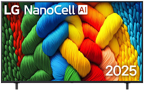 LG 65NANO80A6B.ARUG SMART TV 4K Ultra HD безрамочный Телевизор