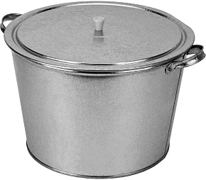 СИБРТЕХ Бак для воды оцинкованный с крышкой (крышка с ручкой) 20л, без крана 67548 Бак