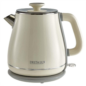 DELTA LUX DE-1019 beige (1,8 л, металл/пластик) Чайник электрический