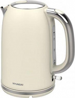 HYUNDAI HYK-S9900 1.7л. 2200Вт молочный/серебристый (металл) Чайник