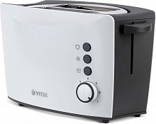 VITEK VT-7166 (MC) белый/серый Тостер