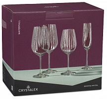 CRYSTALEX CR350101W Набор бокалов для вина WATERFALL 6шт 350мл Набор бокалов для вина