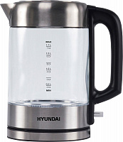 HYUNDAI HYK-G6405 1.7л. 2200Вт черный/серебристый (стекло) Чайник