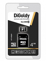 DIGOLDY MicroSDHC 4GB Class10 + адаптер SD Карта памяти