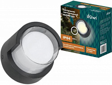 DUWI 24785 6 NUOVO LED 6Вт 4200К термостойкий пластик черный Светильник настенный накладной