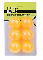 SILAPRO Набор мячей для тенниса 6шт, целлулоид 132-005 Теннис настольный